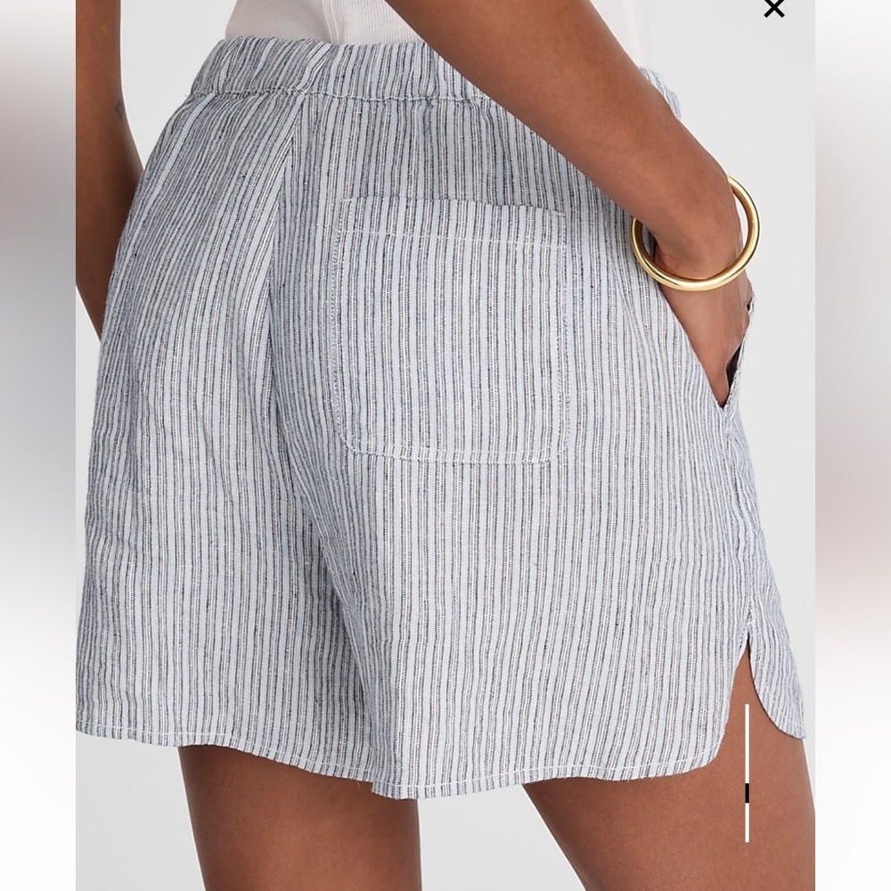 Madewell Curved Hem Pull-On Shorts in 100% Linen